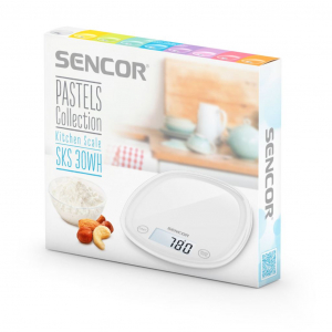 Sencor Pastels Collection konyhai mérleg fehér (SKS 30WH)